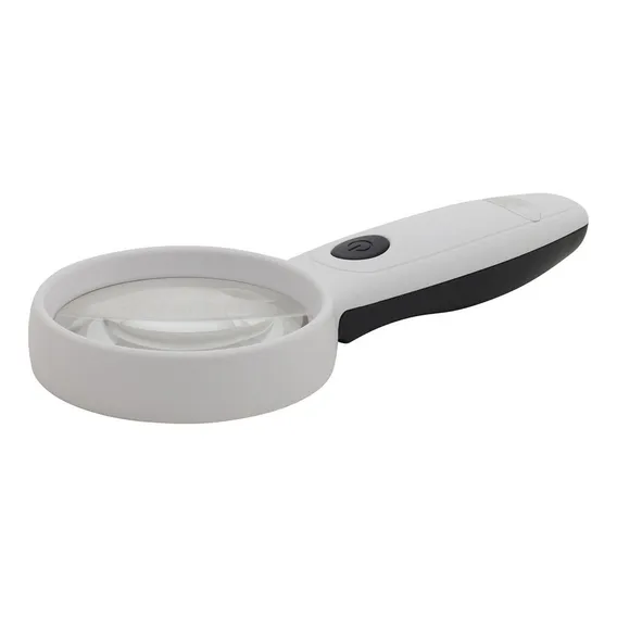 Lupa De Mão Profissional 2 Led Recarregável 6.5x E 13x Foto 1