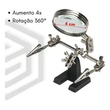 Lupa De Mesa 4x Garras Jacaré Suporte Rotação 360°tozz Tzlp8 Foto mini  3