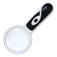 Lupa De Mão Com Duas Lentes E Dois Leds Ergonômica Estética Foto  mini 1