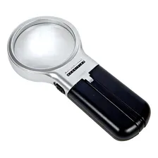 Lupa De Mão Luz Led Mesa Bancada Suporte Ajustável Dobrável Foto mini 2