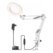 Lupa Estetica Luminaria Led Garra Articulavel Mesa Clinica Foto mini 1