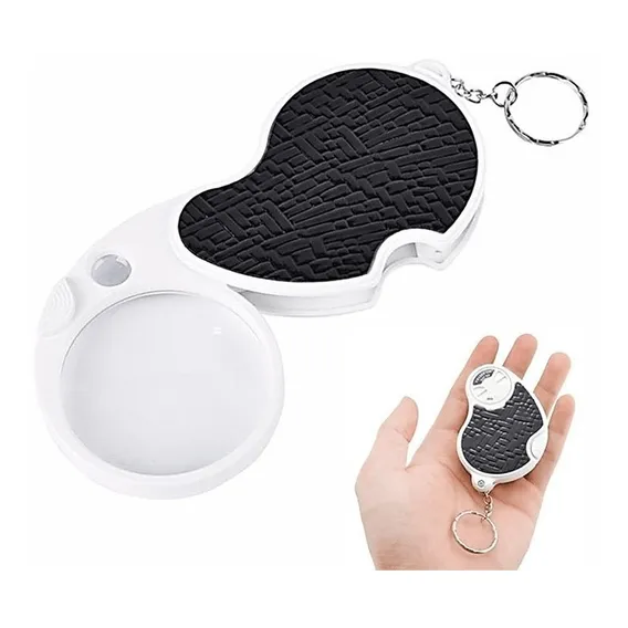 Lupa Joalheiro Retrátil Lente 37mm 8x E 12mm 20x Luz Led Uv Foto 1