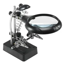 Lupa Mesa Bancada 5 Leds Garras Suporte Solda Com 3 Lentes Foto mini 2