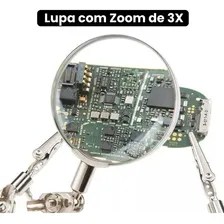 Lupa Para Solda Com Garras E Suporte Para Ferro Solda Braço Articulável Tomóvi Foto mini 4