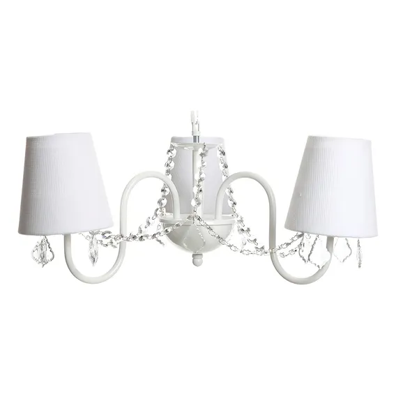 Lustre 3 Lâmpadas Corrente De Cristais Quarto Bebê Infantil Cor Cristais Arcos Bivolt Foto 1