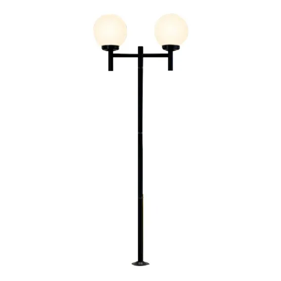 Lustre Área Externa Poste 2,40m Sem Globo Estrutura Preto 110v/220v Foto 1