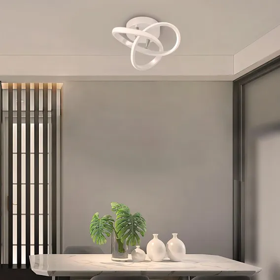 Lustre Banheiro Led Preto Dourado Branco Com Controle Luz 110v/220v Foto 1