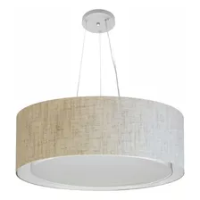 Lustre Cilíndrico Duplo Md-4125 Cúpula 60x25cm Rustico Bege Foto  mini 1
