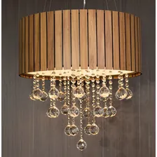 Lustre Com Cristais Ripado 60cm AmĂȘndola 110v/220v Foto mini 3