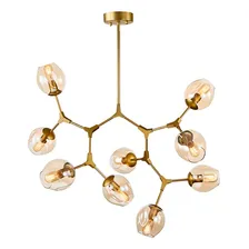 Lustre Contemporâneo Pendente Krypton  Cor Dourado 110V/220V Foto  mini 1