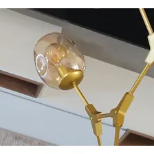 Lustre Contemporâneo Pendente Krypton  Cor Dourado 110V/220V Foto mini  2