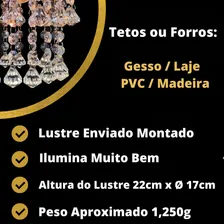 Lustre Cristal AcrÃlico Inox - Design Moderno Foto mini 4