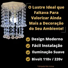 Lustre Cristal AcrÃlico Inox - Design Moderno Foto mini 3
