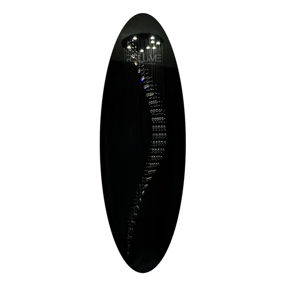Lustre Cristal Cascata 3 Metros X 60cm Diâmetro Cor Cinza 110v 220v (bivolt) Foto 1