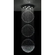 Lustre Cristal Esferas 50cm X 3,30 Metros 5 Esferas 110/220 Foto  mini 1