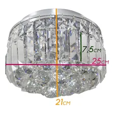 Lustre Cristal K9 Transparente Bella Hu1102 4g9 25cm St931 110V/220V (Bivolt) Foto mini 4