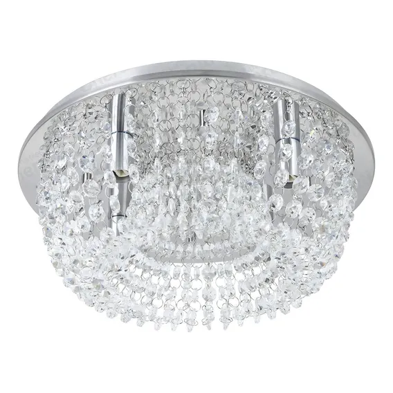 Lustre Cristal Legitimo 30cm Redondo Base Inox Brilhante -g9 Foto 1