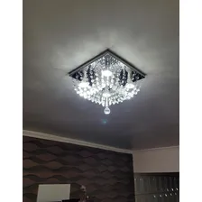 Lustre Cristal LegĂtimo 30x30cm Vai Montado Cor Branco 110v/220v Foto mini 3