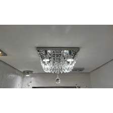 Lustre Cristal LegĂtimo 30x30cm Vai Montado Cor Branco 110v/220v Foto mini 4