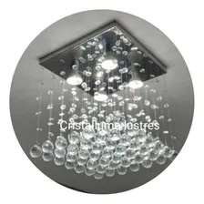 Lustre Cristal Legítimo Com 40cm Altura Estrutura Cristal E Inox 110v/220v Foto  mini 1