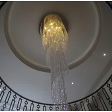 Lustre De Cristal Legítimo Espiral P/ Pé Direito Alto/duplo Foto mini  3