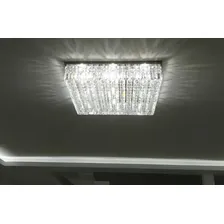 Lustre De Cristal Legítimo Plafon 70x70 Cm Cor Branco 110V/220V Foto mini 4