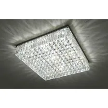 Lustre De Cristal Legítimo Plafon 70x70 Cm Cor Branco 110V/220V Foto mini 1