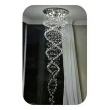 Lustre Em Cristais Espiral Duplo Lâmpada Inclusa 110v/220v Foto mini 1