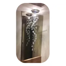 Lustre Em Cristais K9 Transparentes Legitimos Cor Prateado 110v/220v Foto mini 2