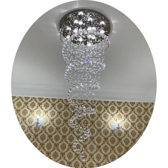 Lustre Em Cristais Legítimos 40mm Já Montado Cor Inox Espelhado 110v 220v (bivolt) Foto 1