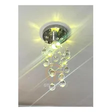 Lustre Em Cristais Para Lavabo Estrutura Prateada Bivolt 127 220 Base Do Lustre Quadrada Foto mini 3