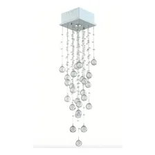 Lustre Em Cristal Legítimo 90cm Com 106 Bolas Cristais Inov Foto mini 1