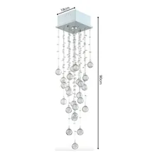 Lustre Em Cristal Legítimo 90cm Com 106 Bolas Cristais Inov Foto mini 2