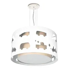 Lustre Infantil Pendente Carrinhos 30x16 Foto  mini 1