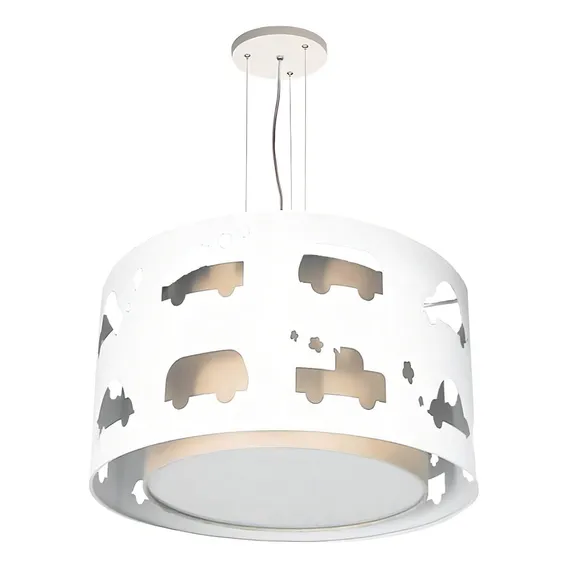 Lustre Infantil Pendente Carrinhos 30x16 Foto 1