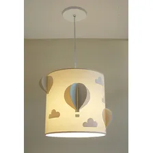 Lustre Luminária Balões Com Nuvens Quarto Infantil 25x25 Estrutura Cru 110v/220v (bivolt) Foto mini 1