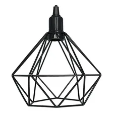 Lustre Luminária Pendente Aramado Diamante Duplo - Cabo 3m Foto mini 4