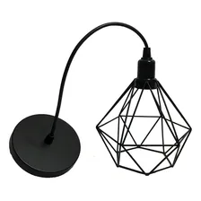 Lustre Luminária Pendente Aramado Diamante Duplo - Cabo 3m Foto mini 3