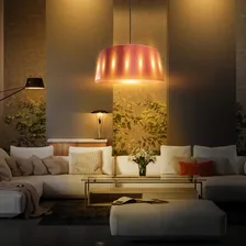 Lustre Luminária Pendente Madeira Rústico Modern Escuro 38cm Foto mini 3