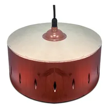 Lustre Luminária Pendente Madeira Rústico Modern Escuro 38cm Foto mini 4
