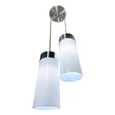 Lustre Luminária Pendente Utron Copo Duplo Translúcido E27 Estrutura Branco 110/220 Foto mini  2