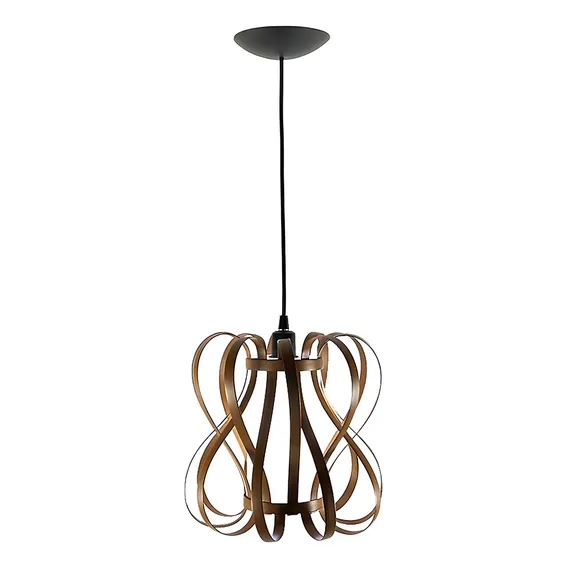 Lustre Luminária Pendente Utron Junco Copo Infinit 29cm Cor Natural Bivolt Foto 1