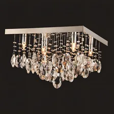 Lustre Luminária Plafon Cristal Pantheon 4 Lamp. Blumenau 110v/220v (bivolt) Foto mini  2