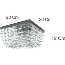 Lustre Paflon Arqueado De Cristais Vidro K9 20x20 Foto mini 3