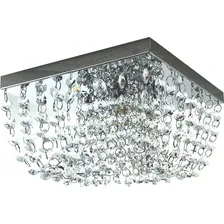 Lustre Paflon Arqueado De Cristais Vidro K9 20x20 Foto mini 1