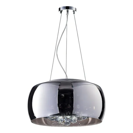 Lustre Para Sala, Quarto, Cozinha 40cm Molise Cristal Cor Cromado 110V/220V (Bivolt) Foto 1