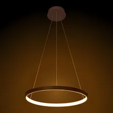 Lustre Pendente Anel Cobre 1 Arco 20w 40cm Led Bivolt St459 Foto mini 3