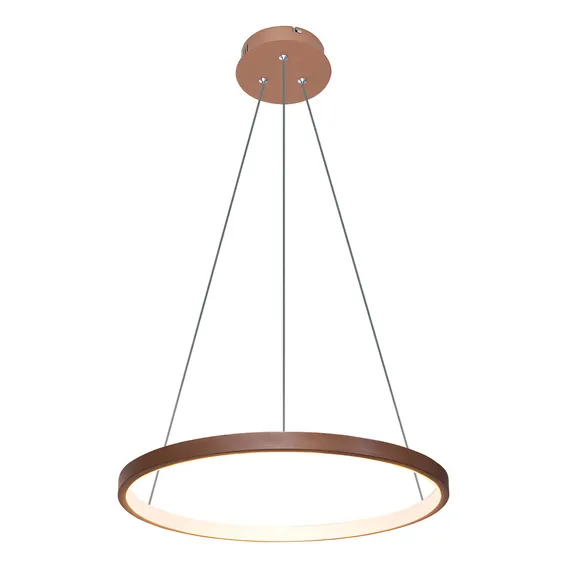 Lustre Pendente Anel Cobre 1 Arco 20w 40cm Led Bivolt St459 Foto 1