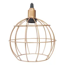 Lustre Pendente Aramado Duplo Globo Cobre Rose Gold Cabo Regulável Luminária Agp Ilumini Foto mini 4