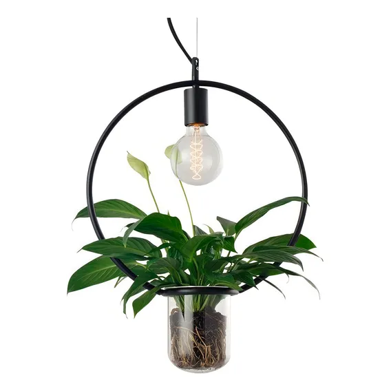 Lustre Pendente Avant Nature Redondo Preto E27 Bivolt 110V/220V (Bivolt) Foto 1